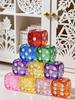 16mm Transparent Colored Rounded Corner Acrylic Dice for Tabletop Games and Teaching Aids