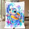 Ocean Adventure Turtle 3 Theme Blanket Lightweight Warm Flannel Blanket Decorative Throw Blanket for Home Decoration