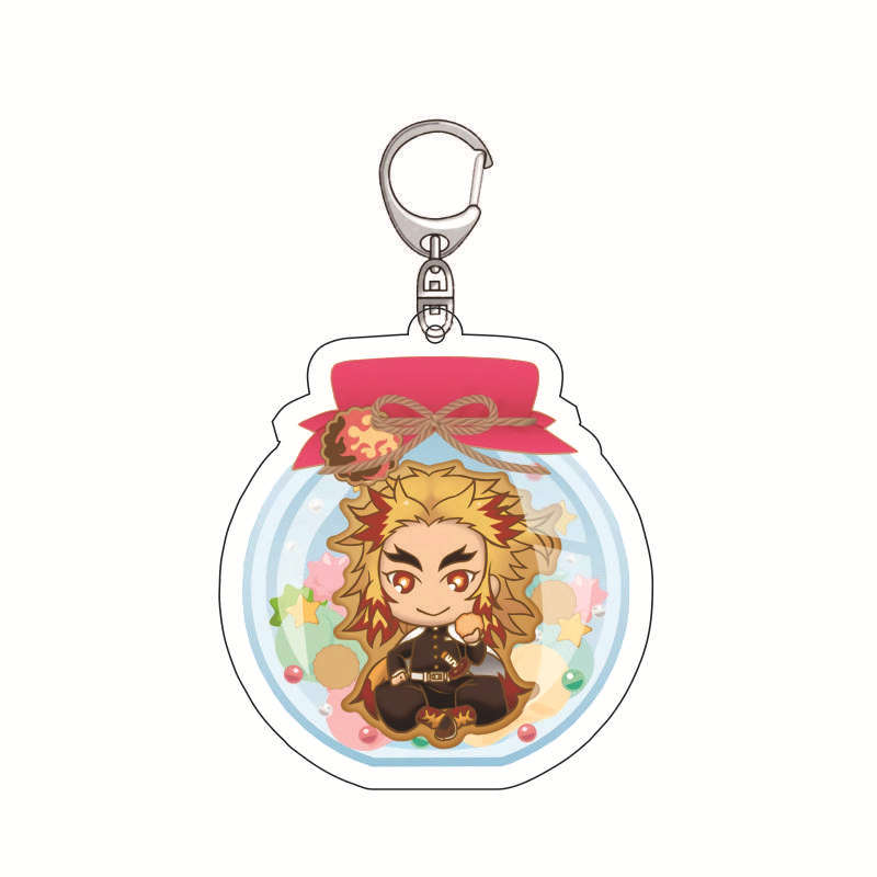 Anime Demon Slayer Acrylic Keychain Series Ingenious Accessories Kamado Tanjiro Zenitsu Agatsuma Nezuko Kamado Merchandise