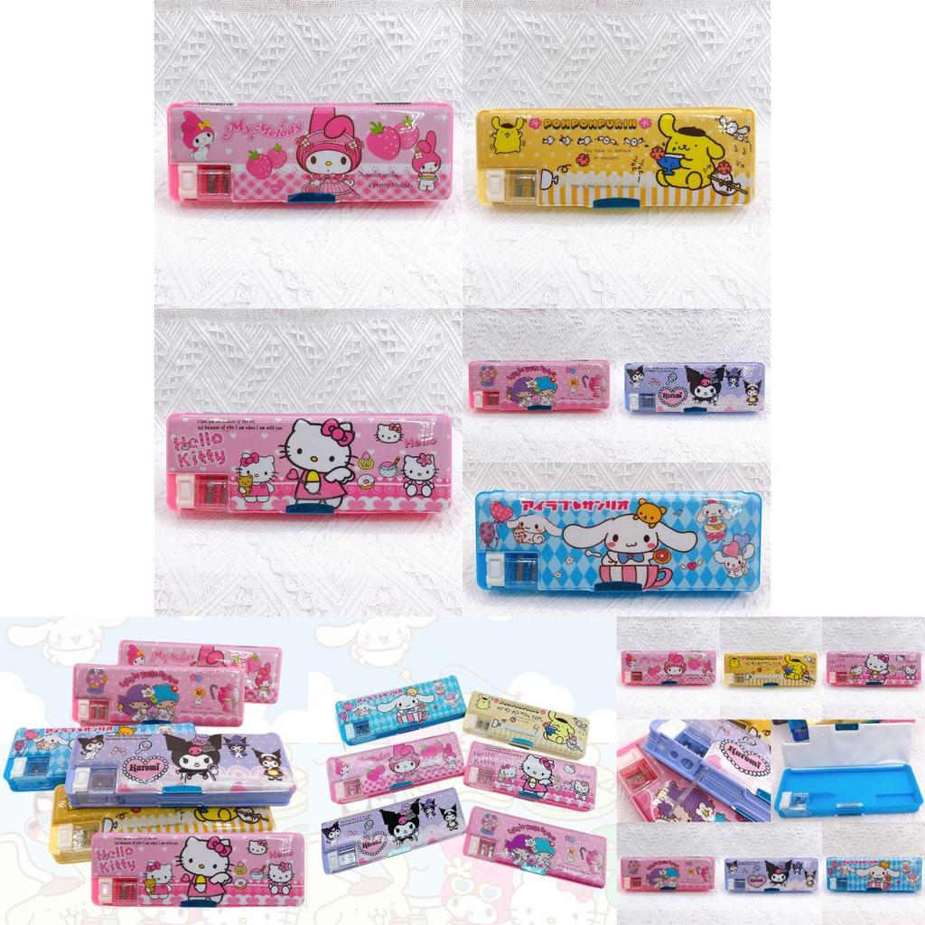 Trousse à crayons double face mignonne Kurumi avec motif de chien blanc de dessin animé