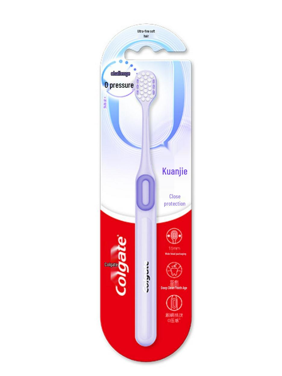 Colgate Wide Clean Toothbrush Double Pack - Ultra-Fine Soft Bristles for Gentle Gum Protection & Deep Cleaning