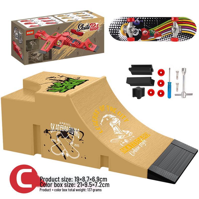 Fingertip Fingerboard Skatepark Set: Creative Scene Props for Kids
