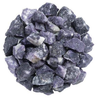 Lepidolite Rough Stone - Raw Stones and Crystals Bulk for Tumbling, Jewelry Making, Cabbing, Lapidary, Fountain Rocks, Decoration, Polishing