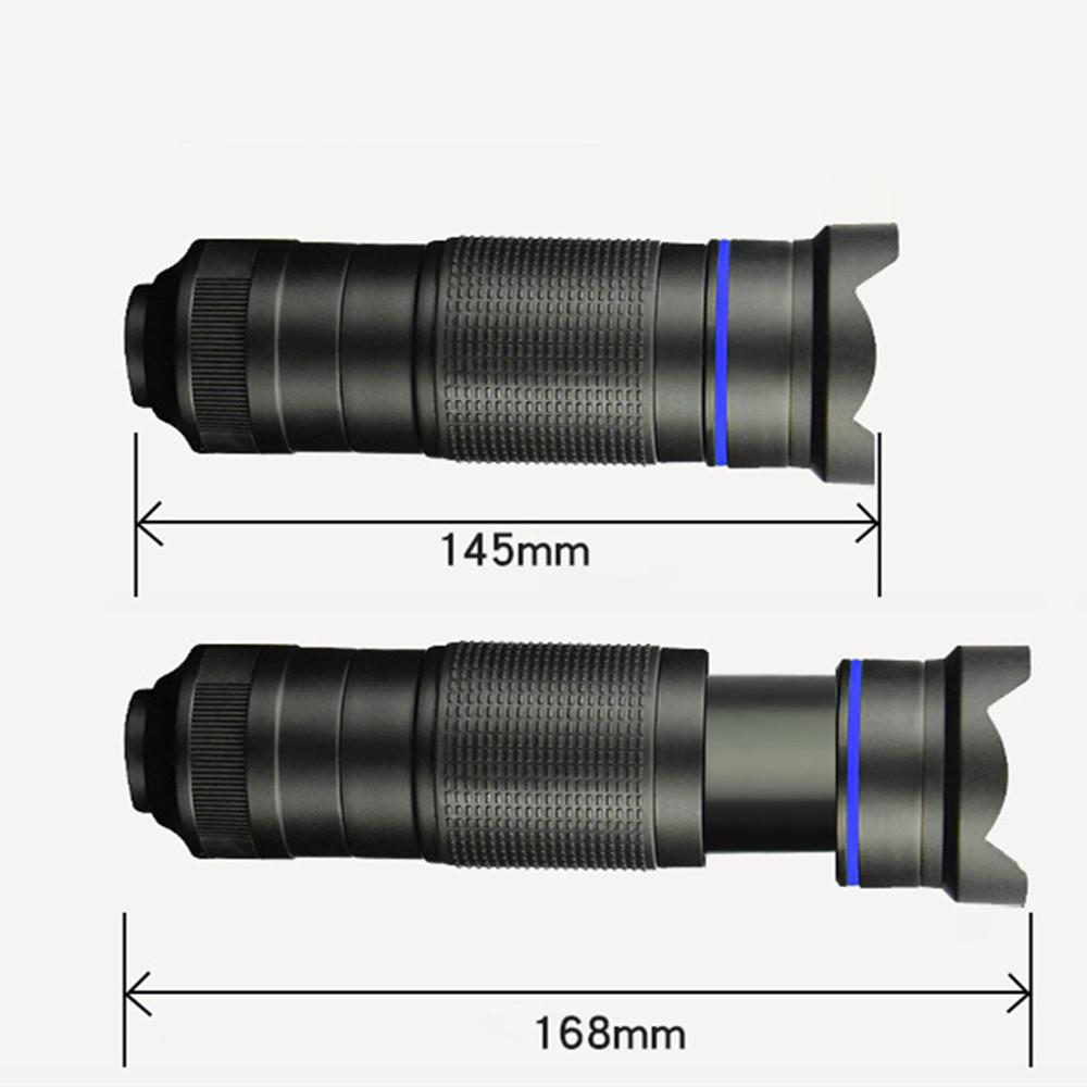 36X teleskopický zoomový objektiv Monokulární objektivy pro fotoaparát mobilního telefonu pro iPhone Samsung Smartphony Pro kempování Lov Sport