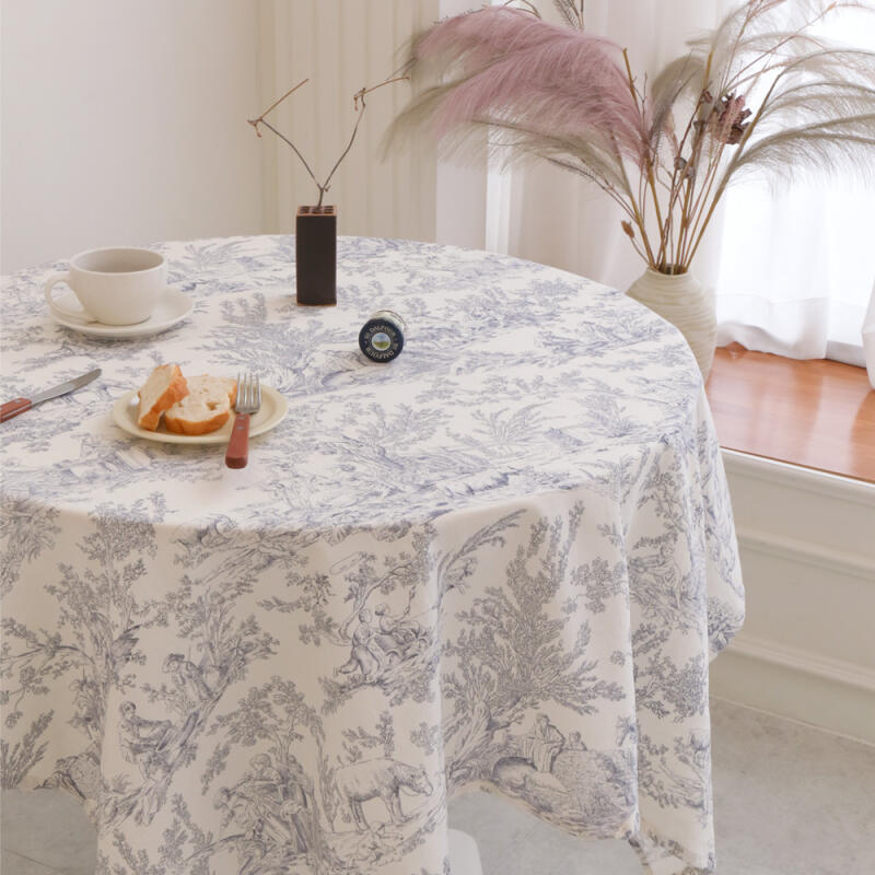 French Twaldjouy Linen Tablecloth Side Tablecloth 130cmx210cm French
