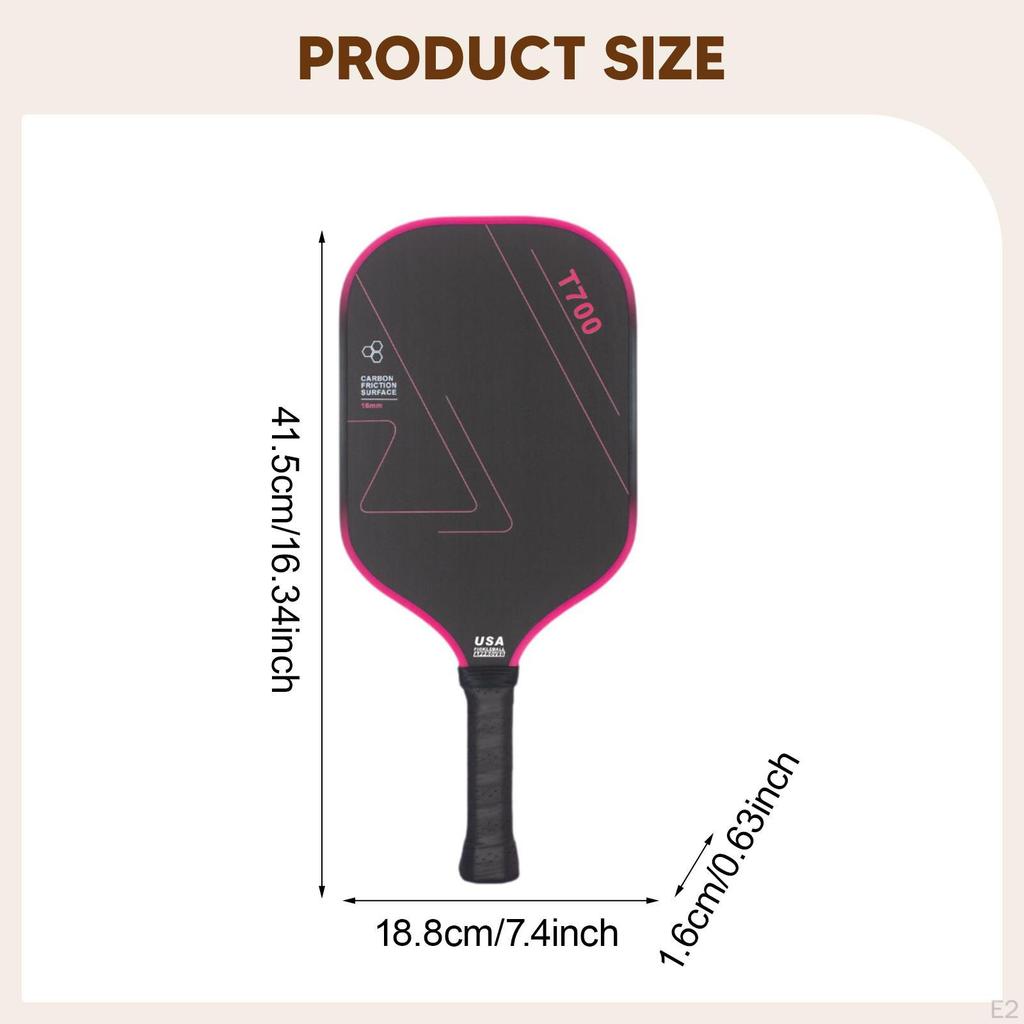Pickleball Racket 16mm Thick for Home Gym Indoor Outdoor Use Sports Supplies Pink