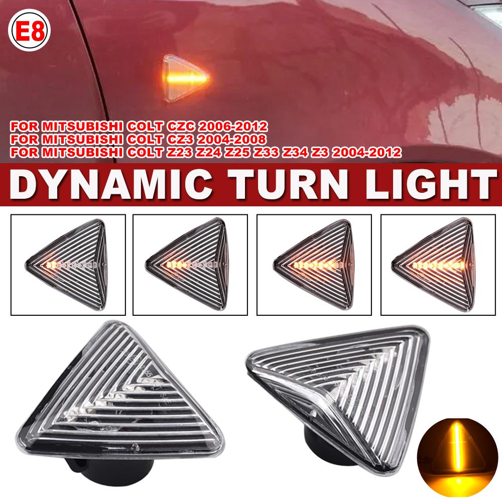 2 Stück LED Dynamische Seitenmarkierungs-Blinker für Mitsubishi Colt CZC CZ3 Z23 Z24 Z25 Z33 Z34 Z3 Sequentieller Blinker