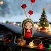 Marys Statue Car Interior Decoration,Virgin Marys Crochet Charm Religious Figurines Hanging Decors Spiritual Blessing Gift