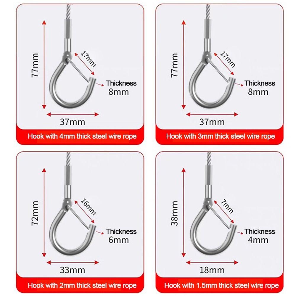 New Stainless Steel Wire Rope Adjustable With Locking Retractable Fastening Lighting Hanging Wire