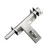DINGCHI Slide Bolt Gate Safety Locking Bolt 304 Stainless Steel Barrel Door Latch with Padlock Matte Finish Latch, Clamp, Heavy-Duty Hole,