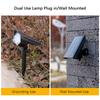 10 LEDs Solar Spotlight Outdoor, 180° Adjustable Waterproof & Anti - Aging Ground/Wall Mount, for Garden Yard Landscape Lighting