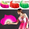 31cm Bamboo Chinese Short Bellydance Fan 17/20cm Half Circle Silk Veil Pairs Hand Dye Adults Fan