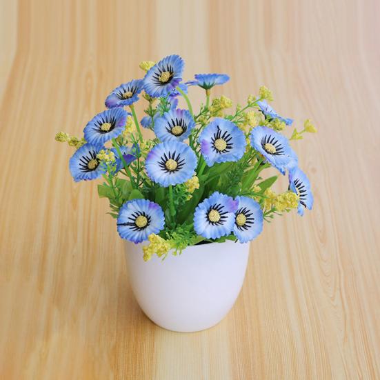 1 Zestaw Sztuczna Doniczka Nieblaknąca Ozdobna Wielofunkcyjna Wyraźna Tekstura Nie Wymaga Przycinania Sztuczny Kwiat Dekoracja Ogrodu