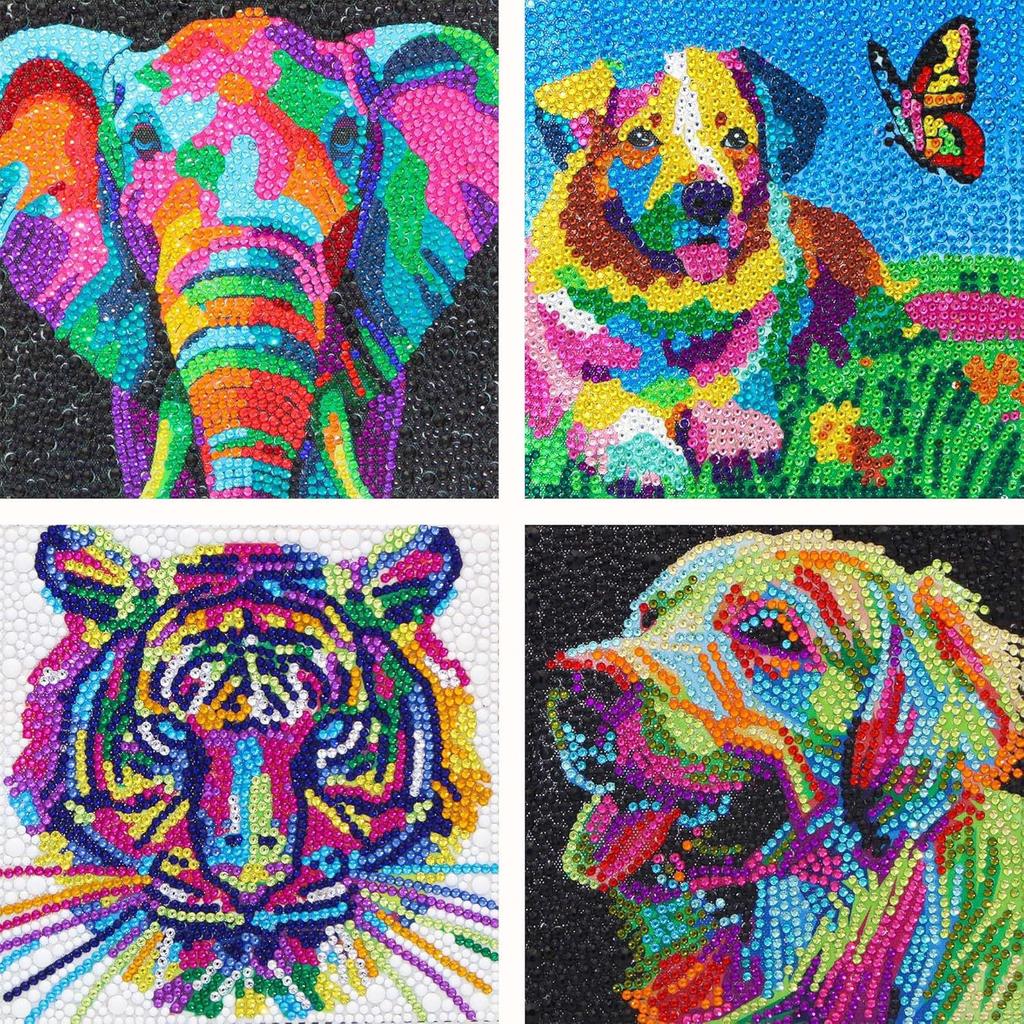 4-Piece Set Of 5D Diamond Painting Box Diy Mosaic Diamond Painting 5D Handmade Children'S Toy Sticker Full Of Diamonds