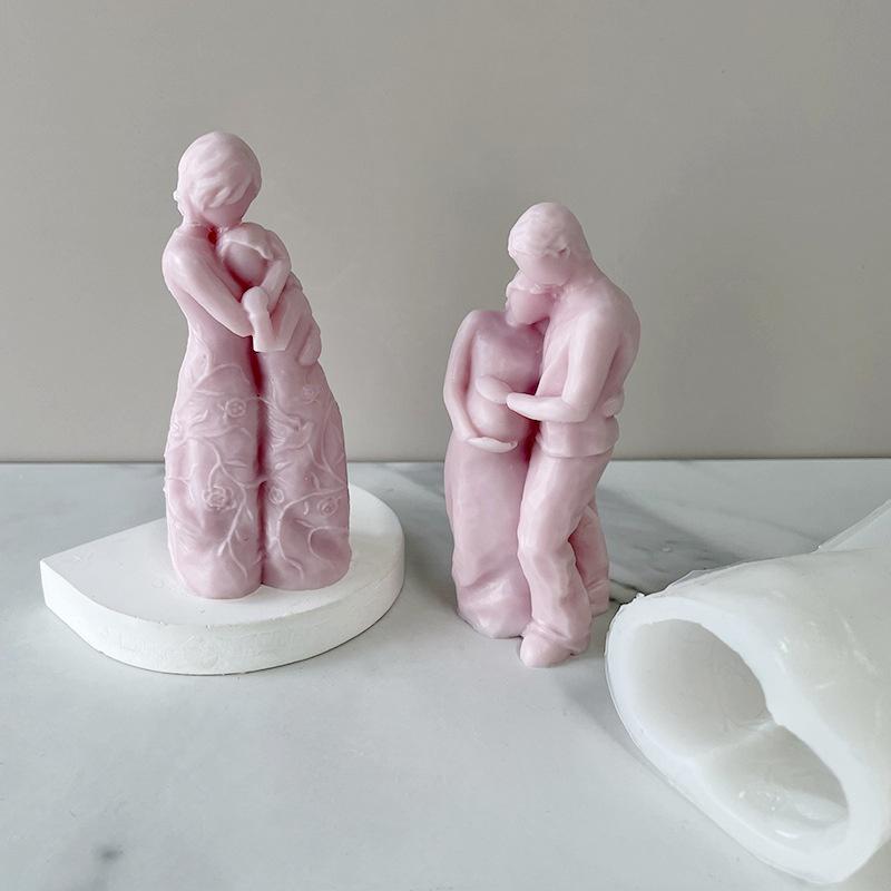 Eternal Love Body Candle Silicone Handmade Desktop Decoration Gypsum Epoxy Resin Aromatherapy Candle Silicone Mould