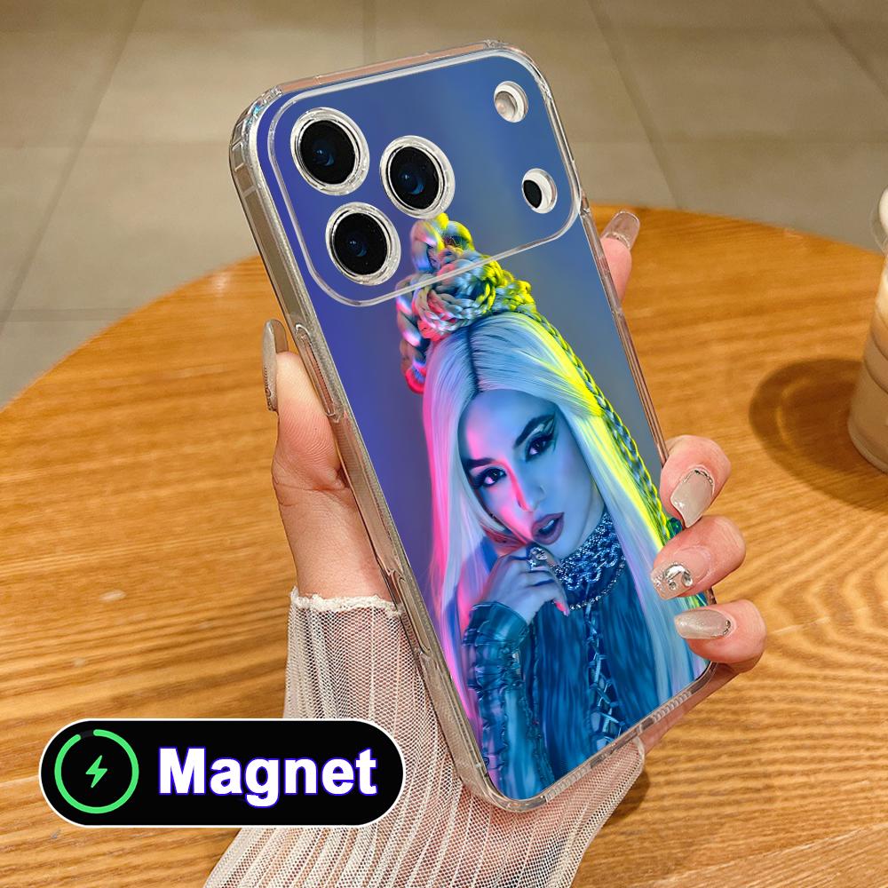 Fashion Ava Max Clear TPU Magsafe Mobile Phone Case for iPhone 17 16 15 14 13 12 11 Air Pro Max Plus Mini Colorful Cover