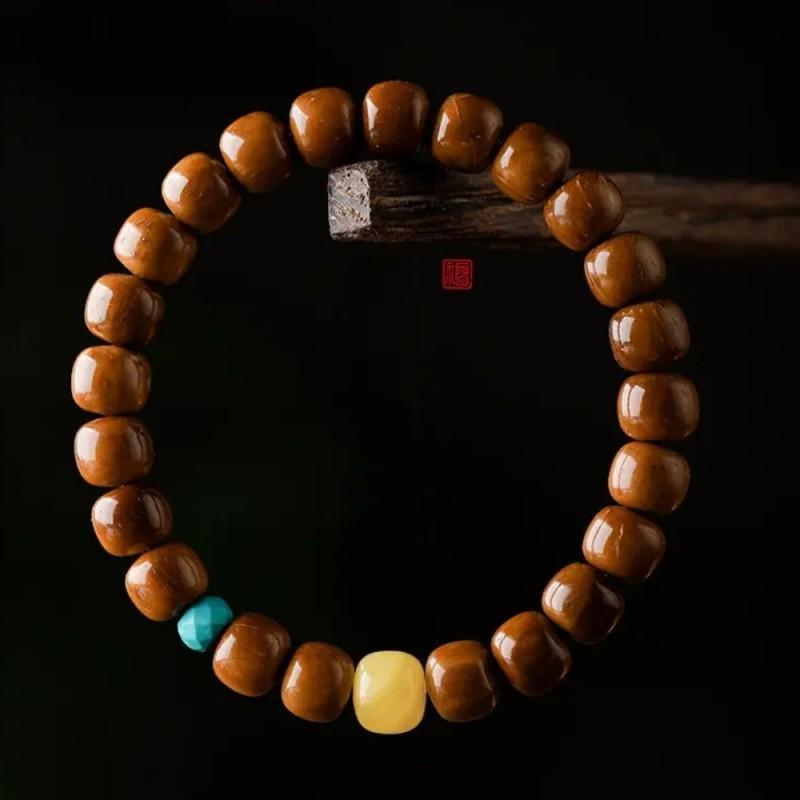 A Grade Old-Shape Cook Nut Bead Bracelet High Oil Density Unisex Jewelry Bijouterie