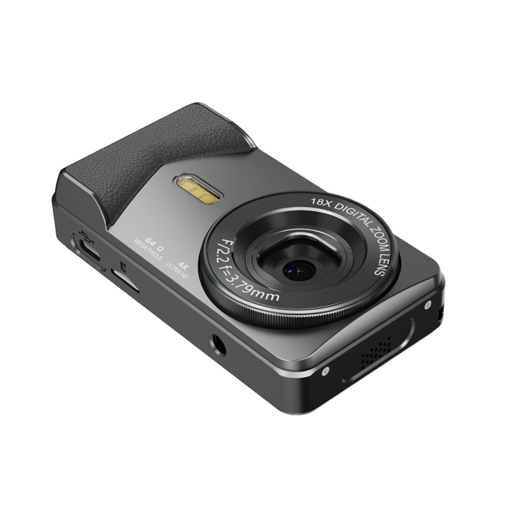 Digital Camera 4K 64MP Selfie Video High Resolution Camcorder with 18X Zoom for Teens Adult Beginner