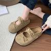 Fashion Shoes Women Cover Toe Slippers Flat Platform Slides Pantofle Soft 2025 Retro Shoes Woman 2025 Slippers Soft Platform Cover Toe