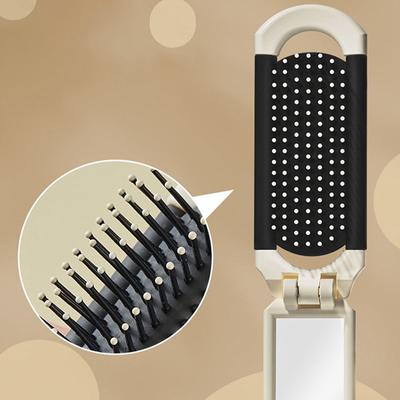 Mini Saç Fırçası Katlanır Masaj Tarağı Baş Masajı Anti-Statik Taşınabilir Seyahat Saç Fırçası Aynalı Kız Saç Tarakları