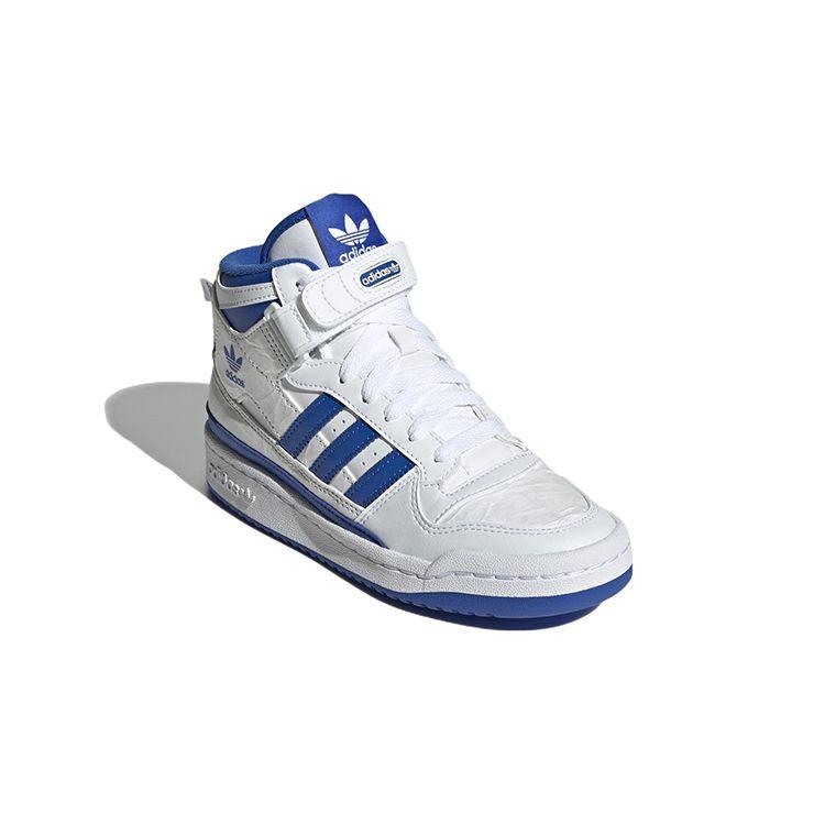 Adidas Forum Mid J Hidden Snakeskin Print Kids Sneakers White Cloud-White Blue GZ1768