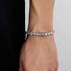 Popular three-claw tennis bracelet women's copper-plated real gold color-preserving high-quality inlaid zircon bracelet