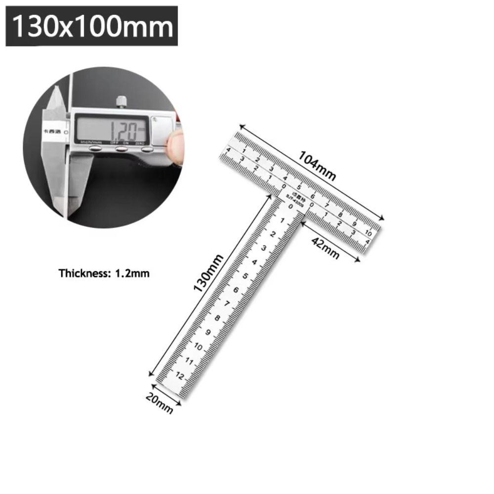 Measuring Tool Right Angle Ruler Precision Mini Framing Ruler Versatile T-Shaped Ruler Building