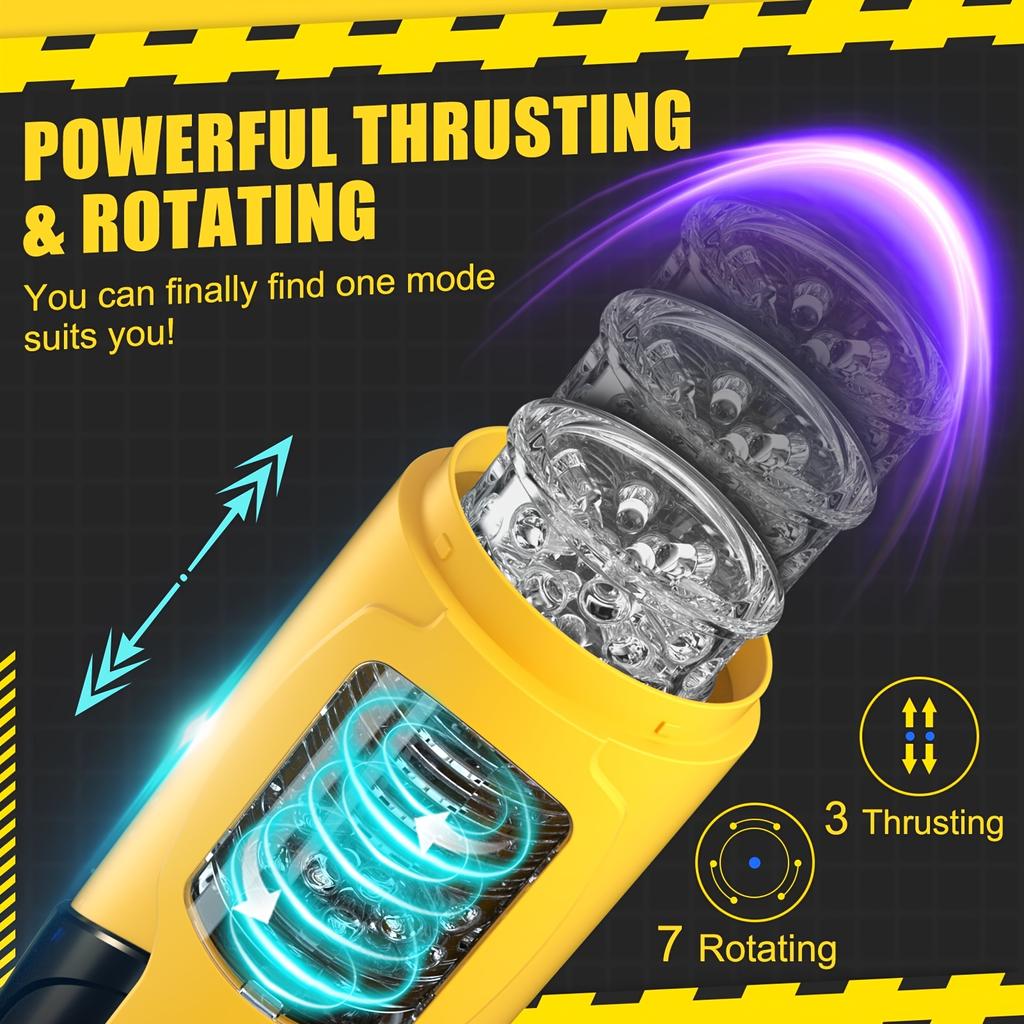 Telescopic Rotation Masturbator Cup Vagina Masturbation Blowjob Adults Sex Toys for Men Male Piston Automatic Mastubator