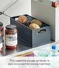 Yamazaki Vegetable Storage X D32 X with Sliding Root Vegetable Vegetable Compartment 5021 Tower, Black, Approx. W15.3 H12.2cm, Stackable, Drawers,