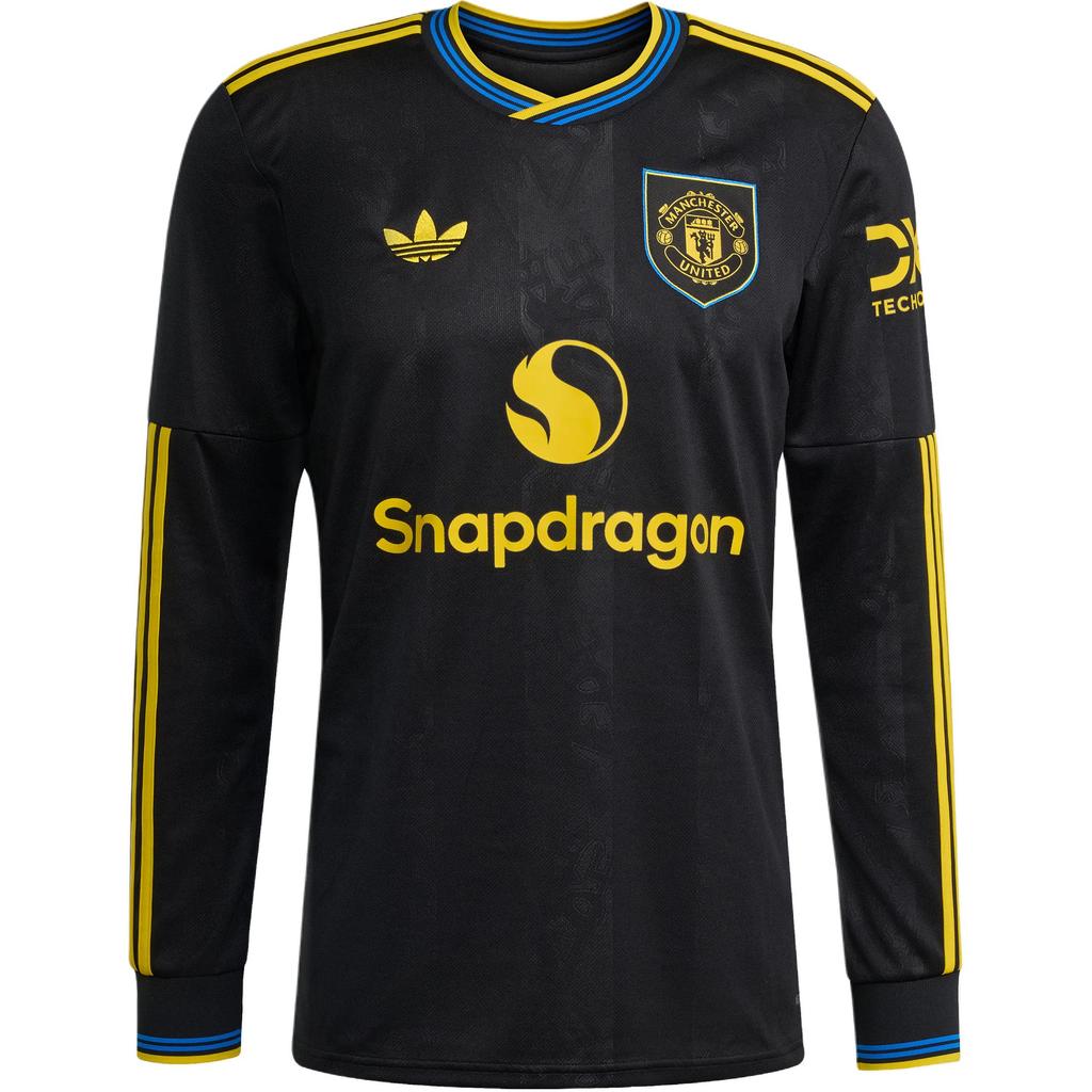 Adidas Manchester United 25/26 Tredjedrakt Fanversjon Hurtigtørkende Slim Fit Langermet Fotballskjorte Herretopper KD4226