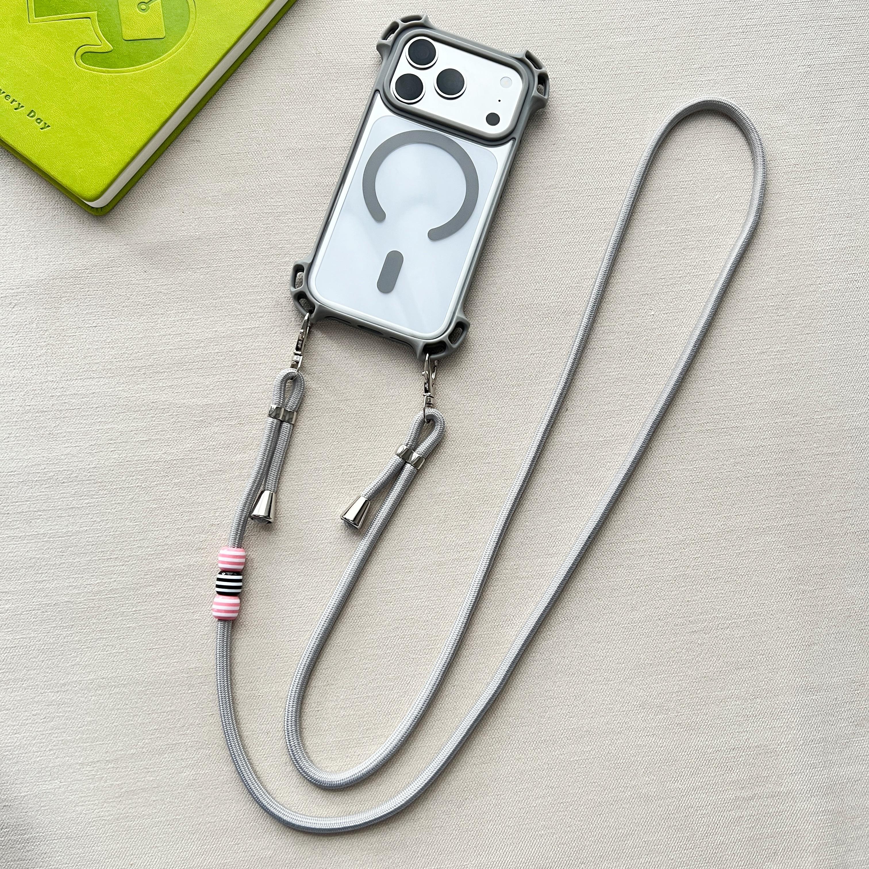 

Beaded Adjustable Lanyard Phone Case Suitable For iPhone 17 Pro Max Long Lanyard 15 13 14 Plus 16 Pro Magnetic Protective Case iPhone 15