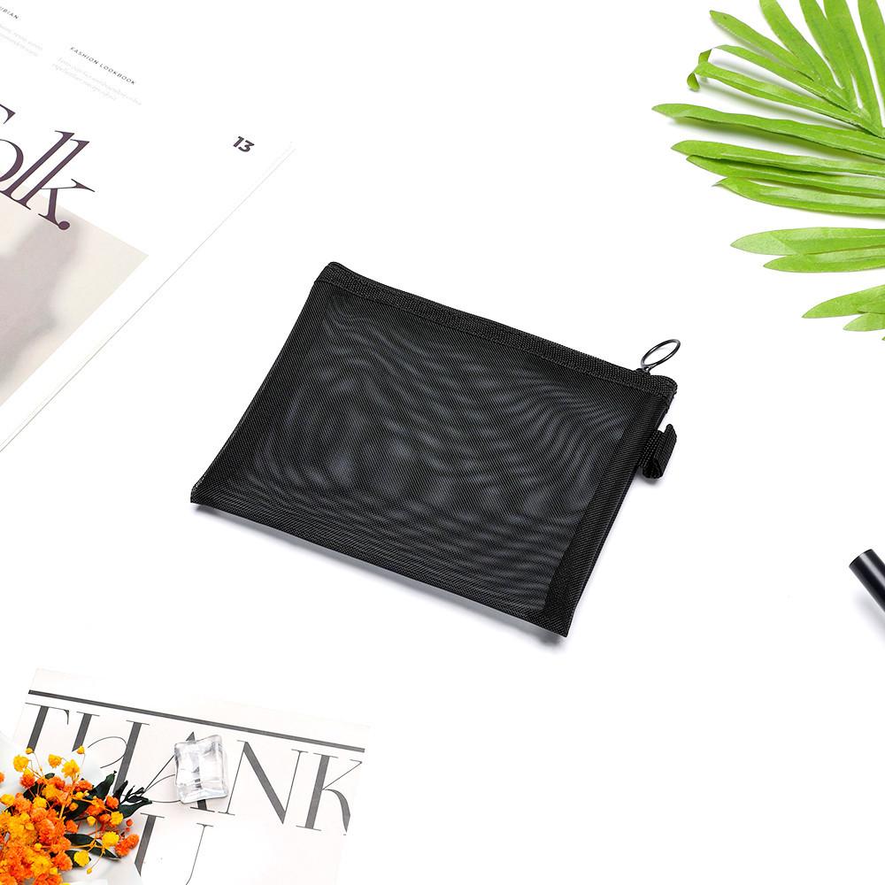 Large Capacity Portable Transparent Mesh Tote Bag Simple Carry-On Cosmetics Toiletry Bag Small Portable Promotional Gift