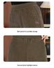 2024 Autumn/Winter Women's High Waist Fleece-Lined Harem Pants - Warm, Slimming, Casual, Thickened, and Fashionable.
