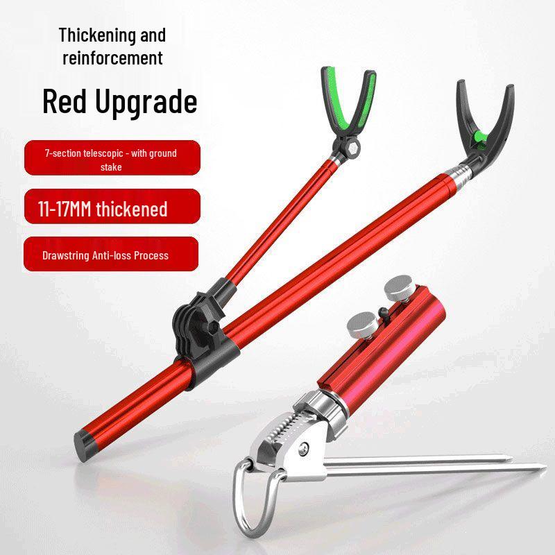 Stainless Steel Two-in-One Fishing Rod Holder & Ground Stake Stand