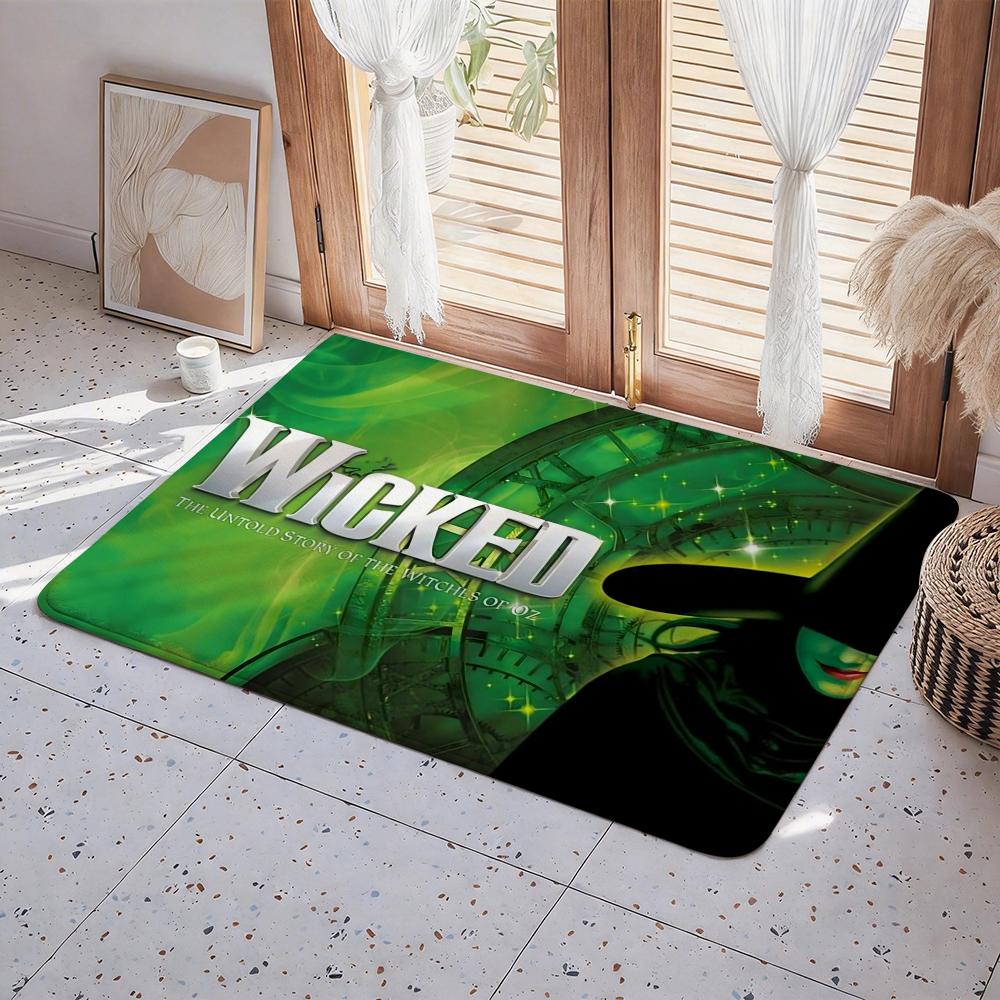 

Movie W Wicked Floor Mat Eco Flannel Doormat Non Slip Odorless Indoor Floor Rug Soft Short Plush Home Mat 50x80cm