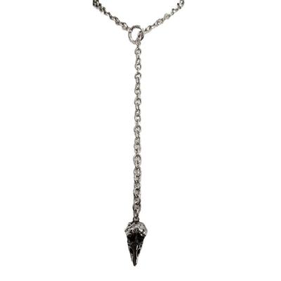 Unique Gothic Crow Skull Chain Adjustable Alloy Necklace Handcrafted Dark Aesthetic Accessory For Men And Women
