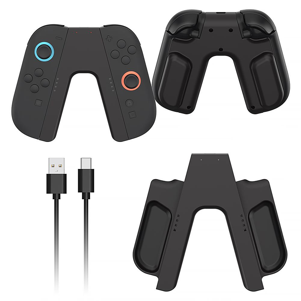 

4-in-1 Handle Controller Charger Station for Nintendo Switch 2 Game Accessories with RGB Light Fast Charging USB Charger Dock