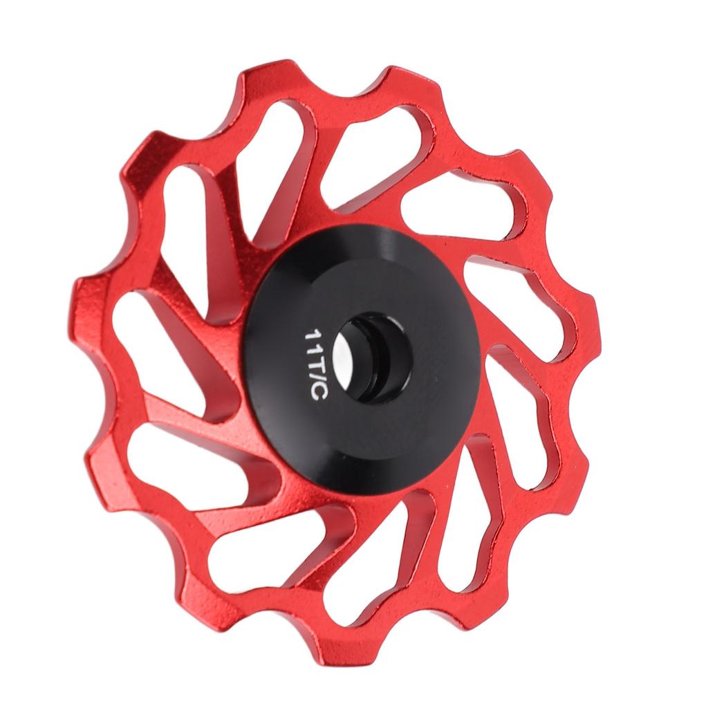 Kółko przerzutki tylnej roweru czerwone 11T stop aluminium kółko ceramiczne łożyskowane do roweru górskiego