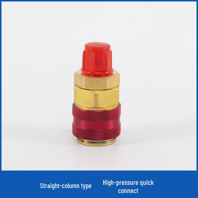 Car AC Refrigerant Refill Adapter Valve for R134a - Adjustable High/Low Pressure
