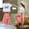 Summer Baby Girls Clothes Sets Outfits Kids Clothes Short Sleeve +Pants Children Clothing Set 3 4 5 6 7 8 9 10 11 12 Years
