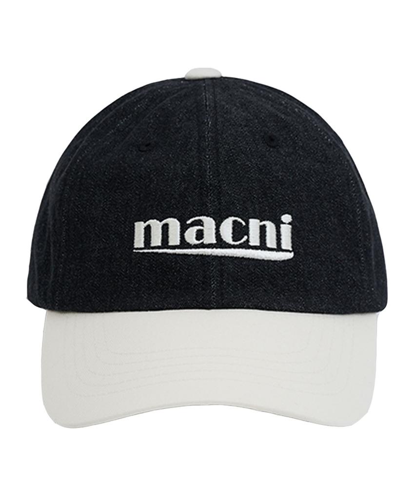 Makeuni Signature Logo Mix Ball Cap_Black Denim