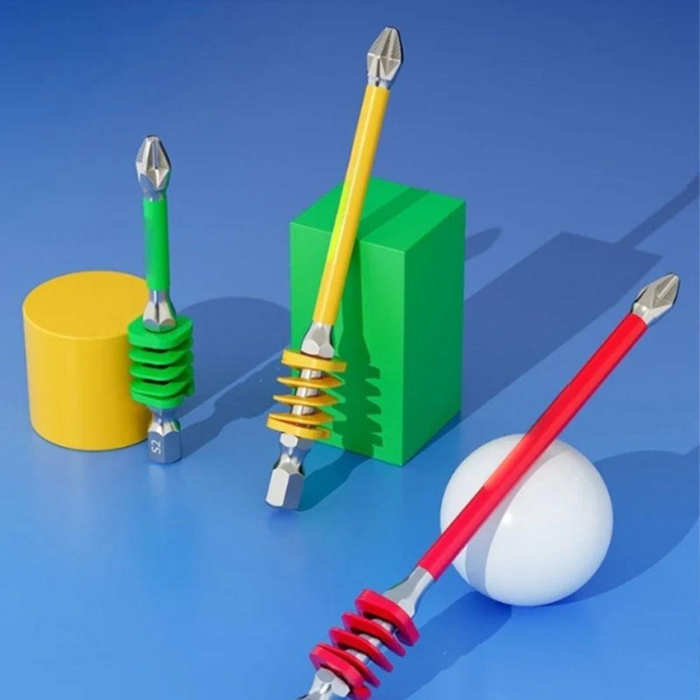 With Spring Anti-Slip Phillips Bit Magnetic 65/90/110mm Impact-resistant Screwdriver Bits High Hardness 1/4'' Hex Shank