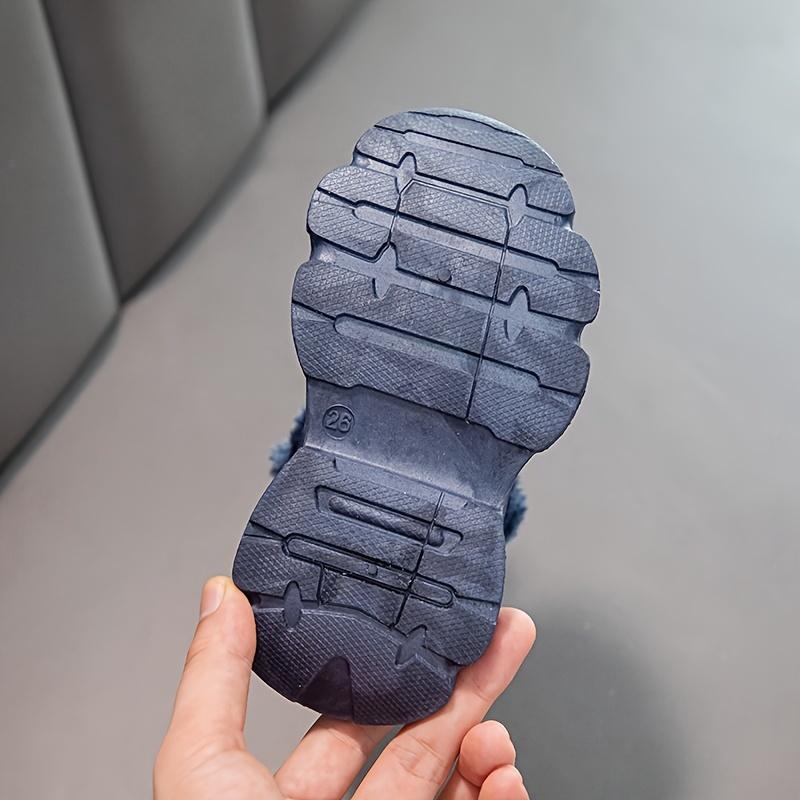 Cute Snow Boots Warm Cozy Girls Winter Snow Boots High Top Sneakers Elastic Lace Closure Fleece Lined Outdoor Fun