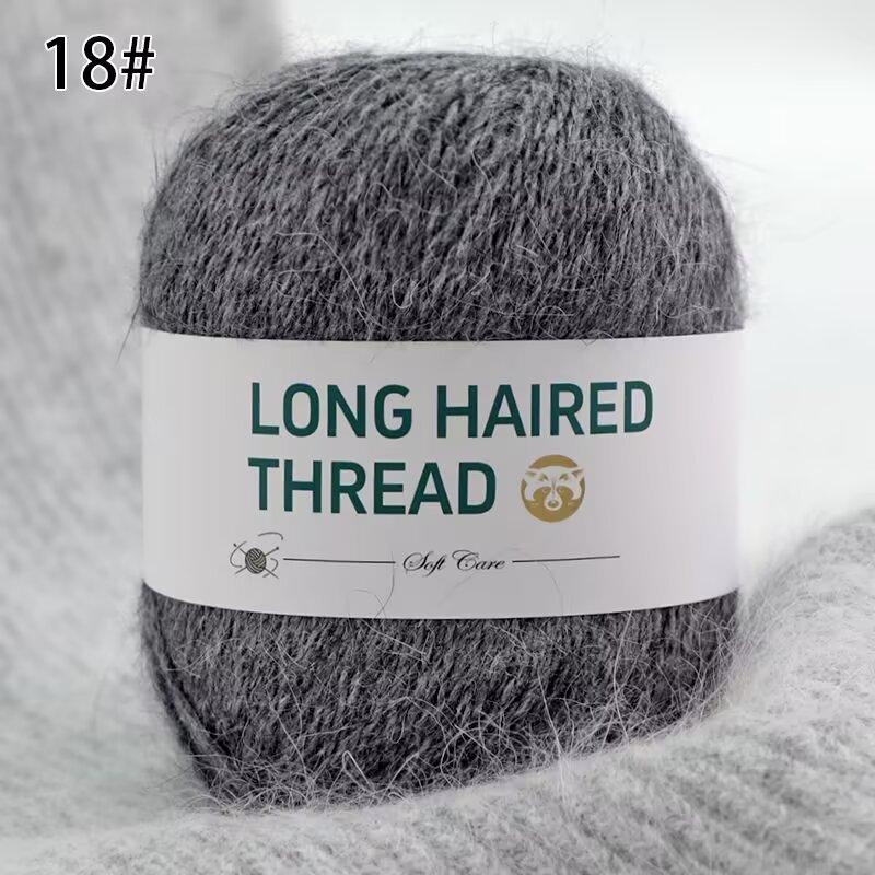 Filato di Pile di Visono a Pelo Lungo 50G Cappello Sciarpa Giacca Lavorati a Mano Moda Autunno Inverno Filato