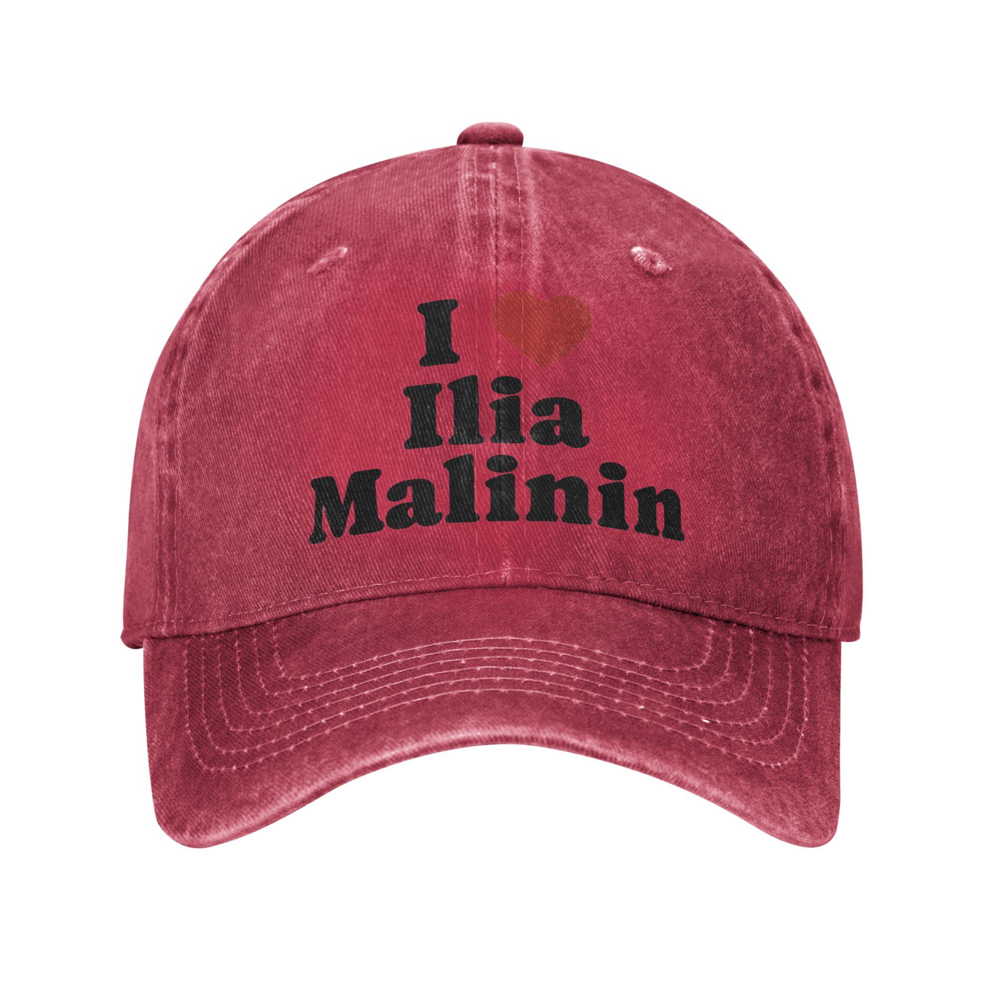 Summer Ilia Malinin Baseball Cap Sun I Love Ilia Malinin Sun Visor Washed Trucker Hat Women Casual Tennis Skate Baseball Caps One Size