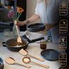 4 Pieces Stainless Steel Rose Gold Serving Spoons Set for Dining Table/Kitchen, 1.8 Mm Heavy Gauge