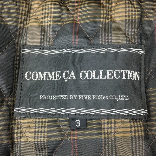 USED/COMME CA COLLECTION Cotton Balmacaan Coat Size 3 Black Made In Japan Cupra Lining