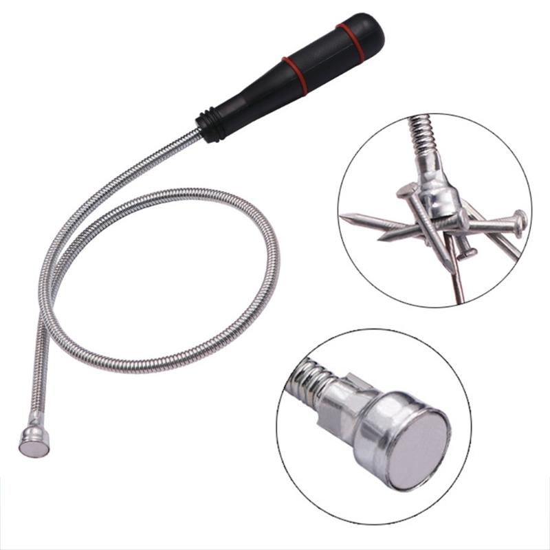 Bendable Flexible Magnetic Pickup Tool,23.6'' Grabbers Tool, Accurate Pick Up In Narrow Space for Engine Home Sink
