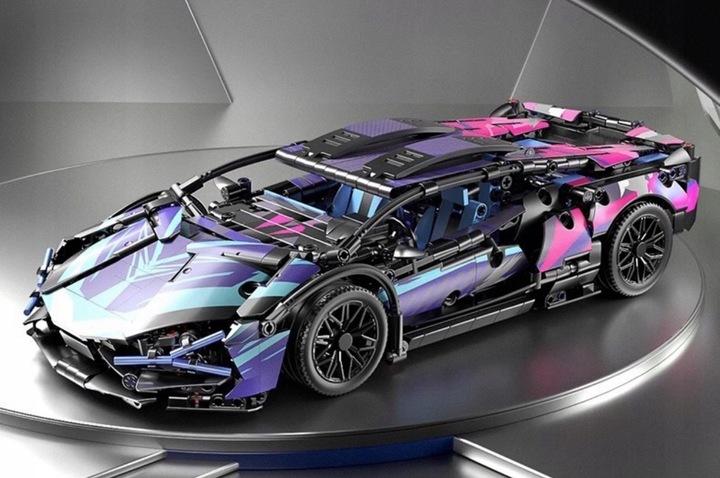 Mega Lamborghini Blocks Cyberpunk Blocks Set - 1314 Elements Perfect Gift