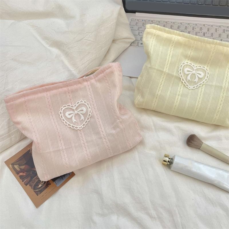 Spacious Bows Cosmetic Bag Practical Makeup Pouch With Spacious Interior And Compact Portable Structure For Essential
